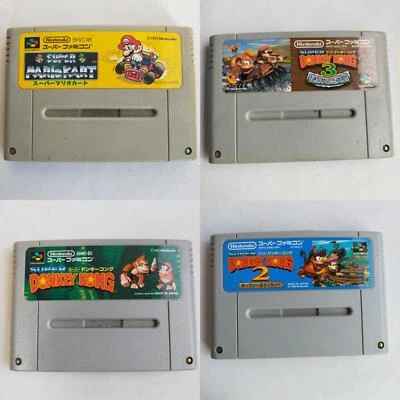 Super Mario Kart Donkey Kong 3  2 Super Famicom pre-owned Nintendo Tested - Image 1 of 4