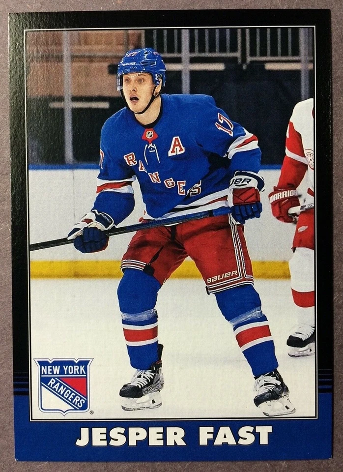 2020-21 O-Pee-Chee Retro Black Parallel #115 Jesper Fast New York Rangers 86/100 - Image 1 of 2