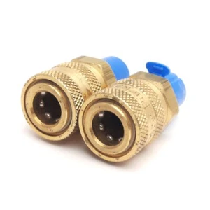 Lotto di 2 Accoppiamento Tubo Idraulico Collegamento Rapido Idraulico, 1/4" NPT Maschio - Foto 1 di 4