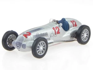 Mercedes W125 1937 plata Nr 12 coche en miniatura in Vitrine 1:43 - Imagen 1 de 4