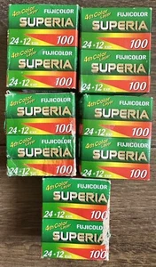FUJICOLOR Superia 100 CN 135 24+12 Film expired Lot Of 5 X 2 Film Packs (new) - Picture 1 of 4