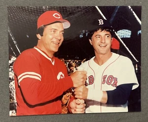 JOHNNY BENCH CARL YASTRZEMSKI 8x10 UNSIGNED PHOTO FILE LICENSED REDS RED SOX - Picture 1 of 1
