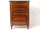 Petit meuble de maîtrise marqueterie bois satiné fin XVIIIème siècle