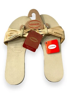 Sandalias clásicas Havaianas You St. Tropez chanclas beige para mujer 7/8 Foto 1 de 4