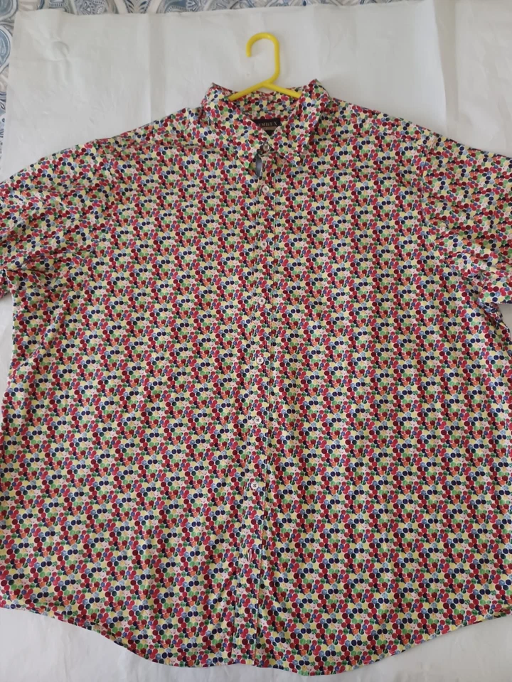 Camisa CREMIEUX Premium Denim Abotonada 3XB Grande Multicolor Lunares Abstracta  Foto 1 de 4