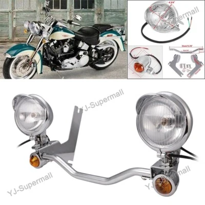 Barra de soporte de luz de señal de giro de paso para Harley-Davidson Touring Electra Glide  Foto 1 de 4