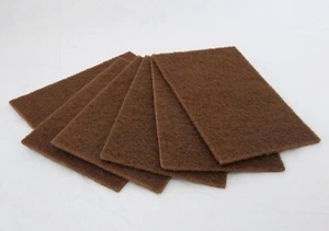Satin Finish Buff Polishing Pads 6x9 Inch Brown Course HD Package Of 6 - Picture 1 of 1