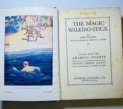 1935 The Magic Walking-Stick and Stories from Arabian Nights Decorative Cloth - Image 1 of 4