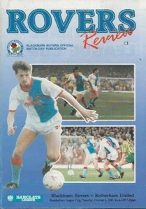 Blackburn Rovers v Rotherham United League Cup 9th October 1990 - Picture 1 of 7