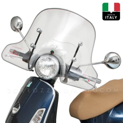 SCHERMO PARABREZZA FACO + KIT ATTACCHI PER PIAGGIO VESPA GTS 125 250 300 2003-19 - Immagine 1 di 2