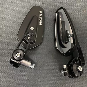 Par de espejos retrovisores de barra redonda de aluminio CNC Ducati Monster genuinos NCS - Imagen 1 de 9