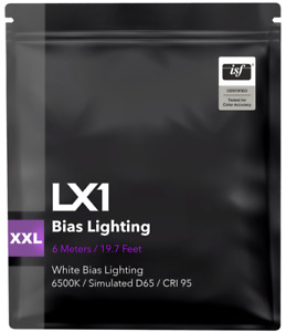 LX1 Bias Lighting for home theatre 6m CRI95 6500K Simulated D65 White Bias Light
