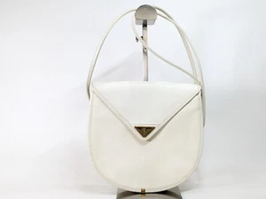 Yves Saint Laurent Shoulder Bag Crossbody Purse Ivory YSL Leather Authentic - Picture 1 of 22
