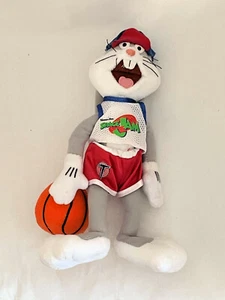 Bolsa de frijoles de felpa de baloncesto Bugs Bunny Space Jam Warner Bros. Looney Tunes nueva con etiquetas - Imagen 1 de 3