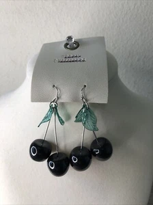 Urban Outfitters Black Cherry Earrings NWT - Picture 1 of 4