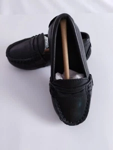 Polo Ralph Lauren TELLY Black Leather Shoes Toddler Size 4 1/2 - NEW #990074 - Picture 1 of 11