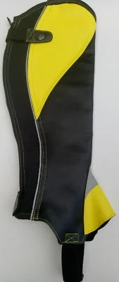 Gelb KUNSTLEDER REITEN HALBE CHAPS  - Bild 1 von 2