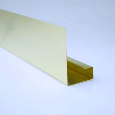 Winkelprofil Messing 0,7mm dick mit Schutzfolie 3-fach gekantet - Bild 1 von 4