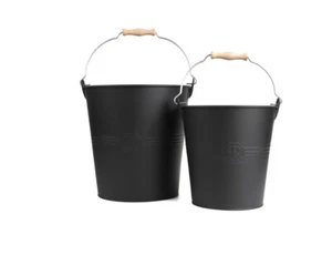 Redecker Metalleimer Metall Eimer 2er Set 5l und 10l Wischeimer Holzgriff z2611 - Bild 1 von 2