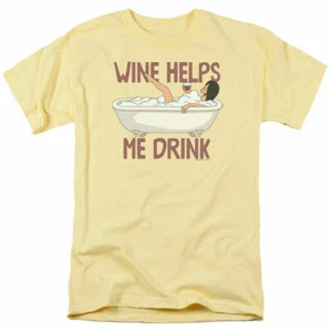 Bobs Burgers Wine Helps T Shirt Mens Licensed Cartoon Merch Linda Belcher Banana - Picture 1 of 2