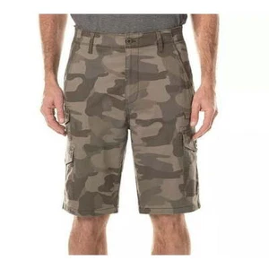 Iron Co. Men's Comfort Waistband Regular Fit Stretch Cargo Short (Cantten Camo) - Picture 1 of 1