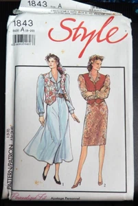 Abito e gilet stile 1843 fantasia misses taglia 8-20 non tagliato - Foto 1 di 2