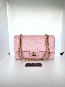 CHANEL Matelass Chain Shoulder Bag W Flap Classic Baby Pink Sakura Pink Rare Vin - Picture 1 of 10
