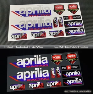 Reflective decals stickers graphic set for aprilia RSV4 Tuono V4 RS660 RS SR125 - Picture 1 of 8