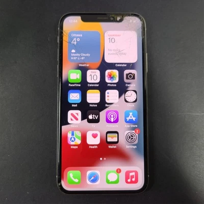 Apple iPhone X - 64GB - 银色(解锁)A1901 (GSM) 智能手机 阅读屏幕 V2 — 第 1/4 张图片