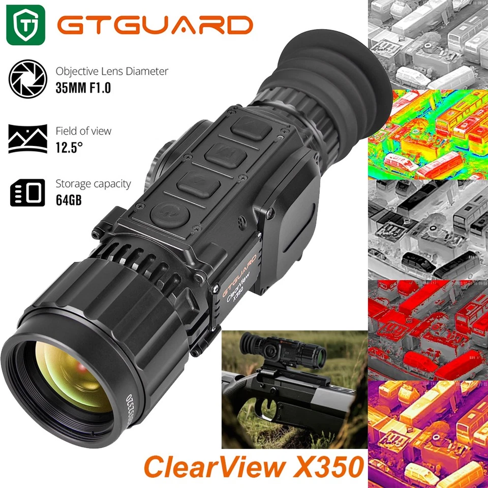 GTGUARD X350 Thermal Scope 384x288 35mm Riflescope Thermal Monocular for Hunting - Image 1 of 4