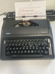Royal Epoch Manual Portable Black Typewriter FREE SHIPPING! - Picture 1 of 9
