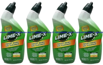 ( 4 ) Lime-x Liquid Toilet Bowl Gel Cleaner, Removes Lime Calcium Rust 16 oz Ea - Image 1 of 4