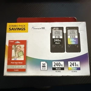 Canon 240XL Black (PG-240XL) 241XL Color (CLI-241XL) & 50 Photo Paper 5206B005 * - Zdjęcie 1 z 2