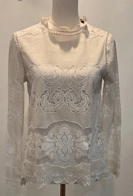 Blusa Anthropologie James Coviello Alice de encaje para mujer 4 coquetas femeninas Foto 1 de 4