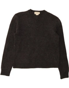 J. CREW Womens V-Neck Jumper Sweater UK 16 Large Black Wool BV06 - Picture 1 of 3