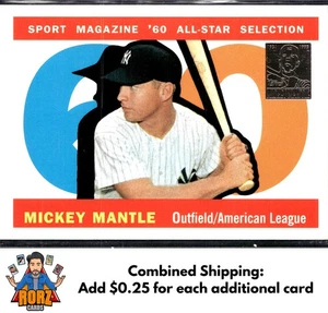 Topps #29 Mickey Mantle 1997 reimpresiones conmemorativas Yankees de Nueva York - Imagen 1 de 2
