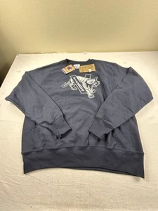 Villanova Champion Reverse Weave Sweatshirt Mens Large Blue Crew Retro New - Picture 1 of 7