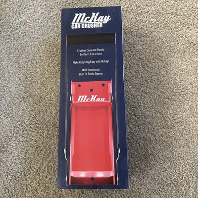 McKay 16 oz. Trituradora de latas de metal, trituradora de pared de alta resistencia (rojo) Foto 1 de 4