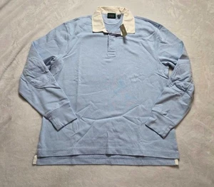 New  J Crew rugby longsleeve polo shirt with striped placket - Picture 1 of 9