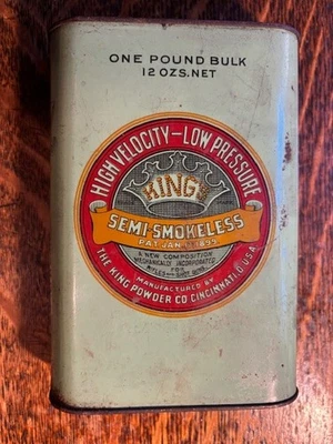 Antigua pistola King's semi sin humo polvo estaño Cincinnati OHIO rifles escopetas Foto 1 de 4