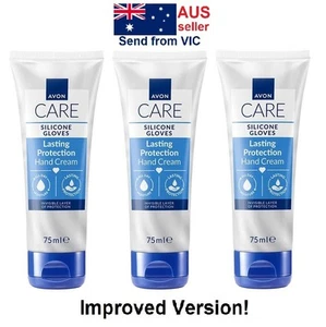 3 x Avon CARE Silicone Gloves Lasting Protection Hand Cream 3 x 75ml brand new - Picture 1 of 3