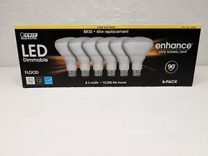 Feit Electric BR30 Dimmable Led Flood 8.3W/65W Replacement Soft White 6 pack - Picture 1 of 4