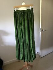 indian green embroidered maxi skirt boho Peasant  Arty free size