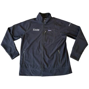 Patagonia Sidesend Full Zip Softshell Jacket Mens Sz XL Black UC San Diego Logo - Picture 1 of 5