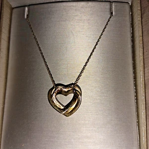 Zales Sterling Silver Diamond Accent Heart Shape Necklace New in Box - Picture 1 of 2