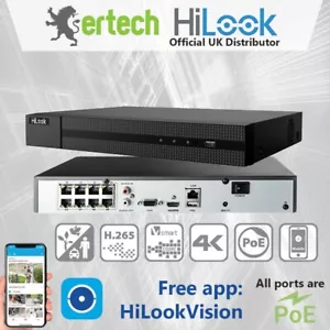 Grabadora HDMI HiLook 8MP 4K NVR Full UHD CCTV NVR-108MH-C/8P de Hikvision - Imagen 1 de 4