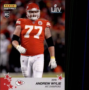 2019 Panini Instant Football Playoffs #226 Andrew Wylie Kansas City Chiefs RC Ro