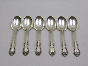 6 Antique Gorham MELROSE Sterling Silver Demitasse Spoons Flatware 91 Grams - Picture 1 of 9