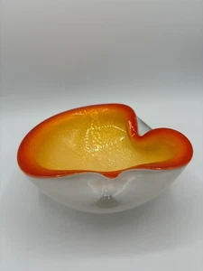 Vintage Mid Century Alfredo Barbini Murano Art Glass Geode Gold Adventurine - Picture 1 of 13