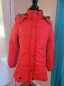 Großer gesteppter Damen-Wintermantel gefütterter Pelzkragen Kapuze Jacke Oberbekleidung - Bild 1 von 8